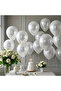 Pearl White Pearlescent White Balloon 12 Inch Metallic White 50Pcs