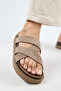 ®   Paula Genuine Leather Mink With Scarf High Sole Slipper - 2