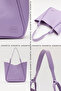 Lilac D30 Snap Fastener Single Strap Modern Large Volume Daily, Business and School Women's Shoulder Bag - 6