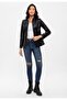 Black Maeve Women's Genuine Leather Coat with Snap Detail and Judge Collar Lining - 4