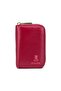 Genuine Leather Claret Red Women's Wallet with 10 Card Holders