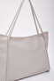 Gray Shk90 Faux Leather Zippered Hand, Arm and Shoulder Shopper Bag with Internal Compartments - 4