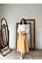 Sweet Yellow Flared Poplin Skirt - 5