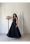 Black Crepe Gilet Dress - 5