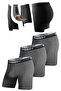 Men's Cotton Boxers with Special Separator, 3-Pack, Anthracite,