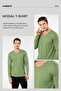 Men's Modal Cotton V-Neck T-Shirt 2243/Green - 2