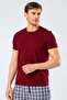 Men's Crew Neck Lycra T-Shirt 1331/Burgundy