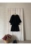 Black Short Stamp Blouse-Skirt Set (Bluz-Skirt) - 6