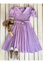Lilac Big Collar Poplin Flared Dress - 5
