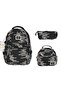 Girl's Zigzag Patterned Pink 3-Piece School Bag – Korean Style, Plush Detailed Set - 4