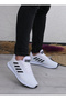 Unisex White Black Waterproof Four-Strap Lace-Up Daily Sneakers NK4116 - 2