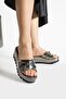 Platinum Piping Wedge Heeled Women's Slippers High Sole Slippers - 6