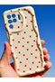 Reno 5 Lite Case with Camera Protection Wave Edge Red Heart Pattern Silicone Cover - 8