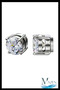 Silver Color Solitaire Earrings with Strong Magnet |   316L Steel |   Fake Earrings Without Holes |   Male Female |   1 Piece - 3