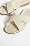 Cream Cross Women's Slippers Outdoor and Indoor Slippers - 8