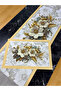 Magnolia Gold – 3D Floral Patterned Table Runner & 4-Piece Supla Set - 4