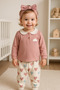 Baby Girl 6 / 18 Months Heart Cloud Printed Set