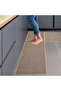 Set of 2 Anti-Fatigue Non-Slip Rubber Mats, Washable Kitchen Rugs, Beige