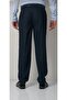 Men's Navy Blue Classic Cut Trousers - 2