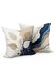 Dark Blue Pearl Colored Pillow Cover. Double Sided Hidden Zippered Pillow Cover - 4