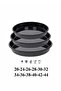 Set of 12 20-24-26-28-30-32-34-36-38-40-42-44 cm Black Glossy Enamel Round Oven Tray Set