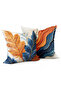 Orange Blue Digital Printed Double Sided Throw Pillow Cover. Summer Balcony Throw Pillow - 4