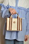 Women's Canvas Cross Strap Tote Hand and Shoulder Bag Şi̇la