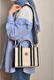 Women's Canvas Cross Strap Tote Hand and Shoulder Bag Şi̇la - 5