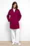 Patterned Lined Oversize Double Breasted Coat Fuchia 3095 - 4