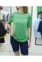 Jm Short Sleeve Stripe Tulle Detail Crew Neck Knitwear Blouse - 6