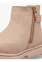 Solid Boots with Zip Closure and Buckle Detail - 4