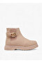 Solid Boots with Zip Closure and Buckle Detail - 3