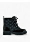 Panelled High Cut Boots with Lace-Up Closure - 3