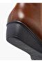 Women's Solid Wedge Heel Ankle Boots with Zip Closure - 5