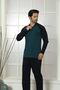Men's Long Sleeve Cotton Seasonal Dowry Combed Cotton Pajama Set (WITHOUT BOX)01737 - 3
