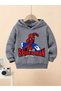 Winter Hooded Sweatshirt, Kids Spiderman Printed
