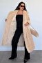 Beige Buttoned Plush down Coat Mg2516 - 6