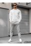 Men's Gray Slim Fit Sweatpants Sluet Unprinted Skinny Leg Jogger - 5