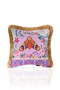 Hand Drawn Colorful Butterfly Patterned Digital Printed Velvet Cushion Cover with Decorative Fringes - 2