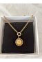 Stainless Steel Gold Color Ataturk Figured Necklace, Gift Boxed - 5