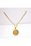Stainless Steel Gold Color Ataturk Figured Necklace, Gift Boxed - 3