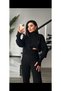 Women's Black Fingerless Knitwear Crop Set - 2