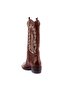 - Brown Leather Embroidered Women's Boots 105-3387-Venus - 5