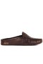 - Dark Gray Leather Women's House Slippers 109-557-X