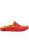 - Red, Yellow Leather Men's House Slippers 110-558-E