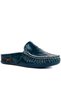 - Petrol Green Patent Leather Women's House Slippers 109-557-X - 2