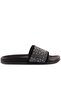 - Black Suede Stone Patterned Women's Slippers 109-654-8801Z