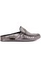- Silver Leather Women's House Slippers 109-557-X