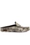- Khaki, White Color Leather Printed Women's House Slippers 109-557-X