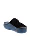 - Dark Blue Leather Men's House Slippers 110-547-X - 4